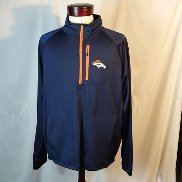 NFL Denver Broncos Quarter Zip Men's Jacket - Picture 1 of 7